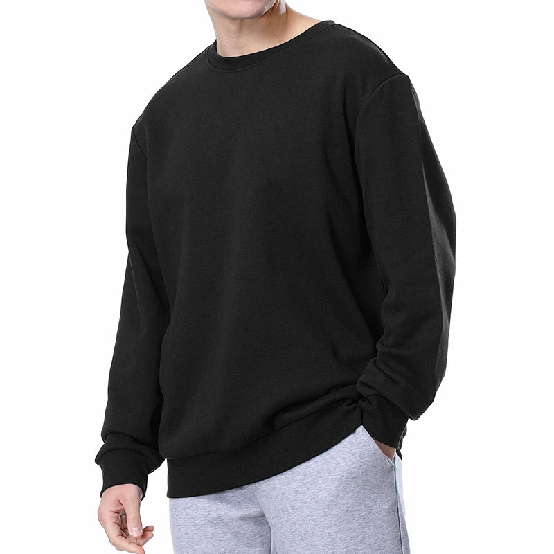 Athletic Sanctuary men's and women's fleece-lined crewneck sweatshirt, casual loose fit pullover for spring and fall comfort.