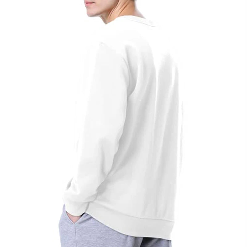 Athletic Sanctuary men's and women's fleece-lined crewneck sweatshirt, casual and warm for spring and fall, loose fit pullover top.