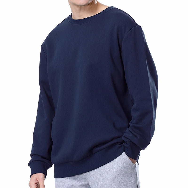Athletic Sanctuary men's and women's fleece-lined crewneck sweatshirts, casual loose fit pullover tops for spring and fall.