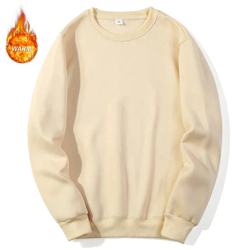 Athletic Sanctuary men's and women's fleece-lined crewneck sweatshirt, casual warm pullover top for spring and fall.