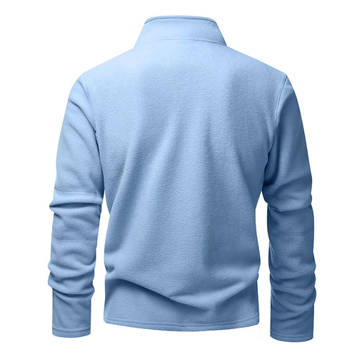Men’s thick fleece hoodie by Athletic Sanctuary featuring a quarter zip, warm pullover sweatshirt with a cozy, soft interior.