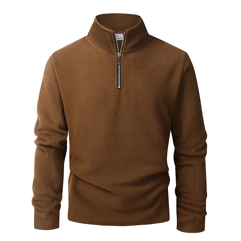 Men’s athletic fleece hoodie with thick warmth, quarter zip pullover sweatshirt featuring a cozy, soft fabric from Athletic Sanctuary.