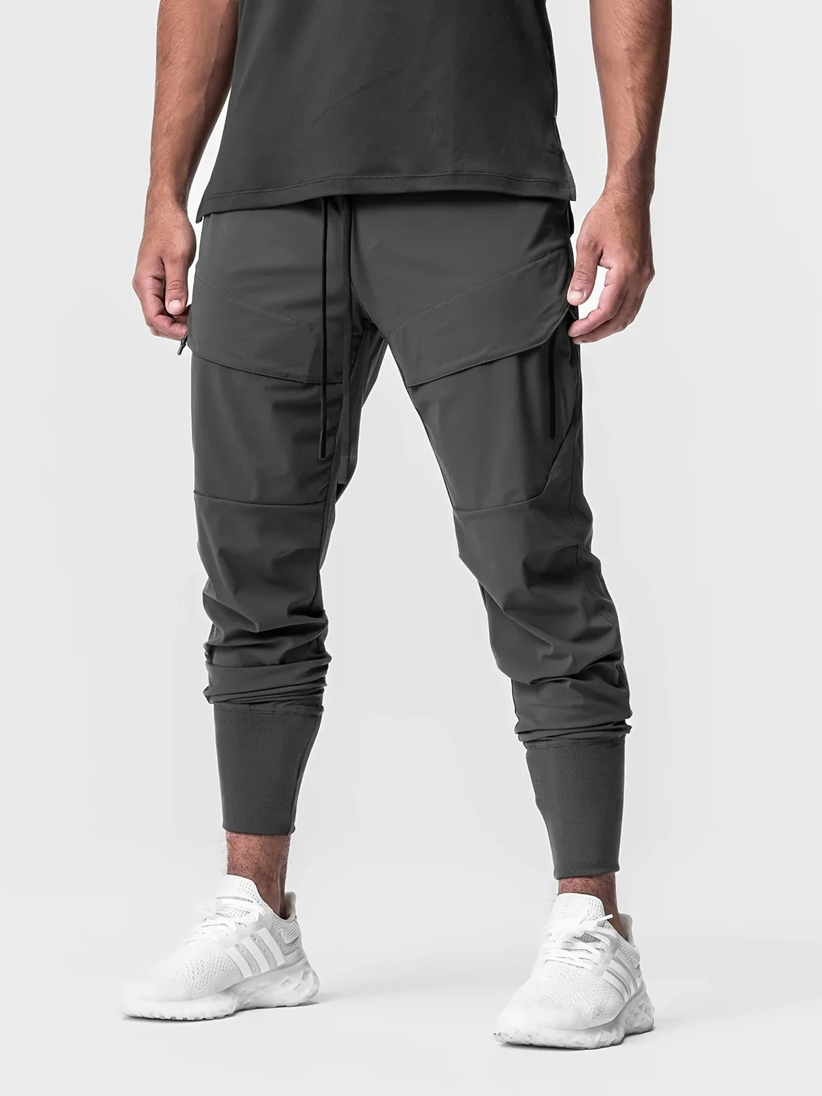 Men’s slim fit joggers from Athletic Sanctuary, designed for fitness training and gym workouts, with a comfortable athletic fit.