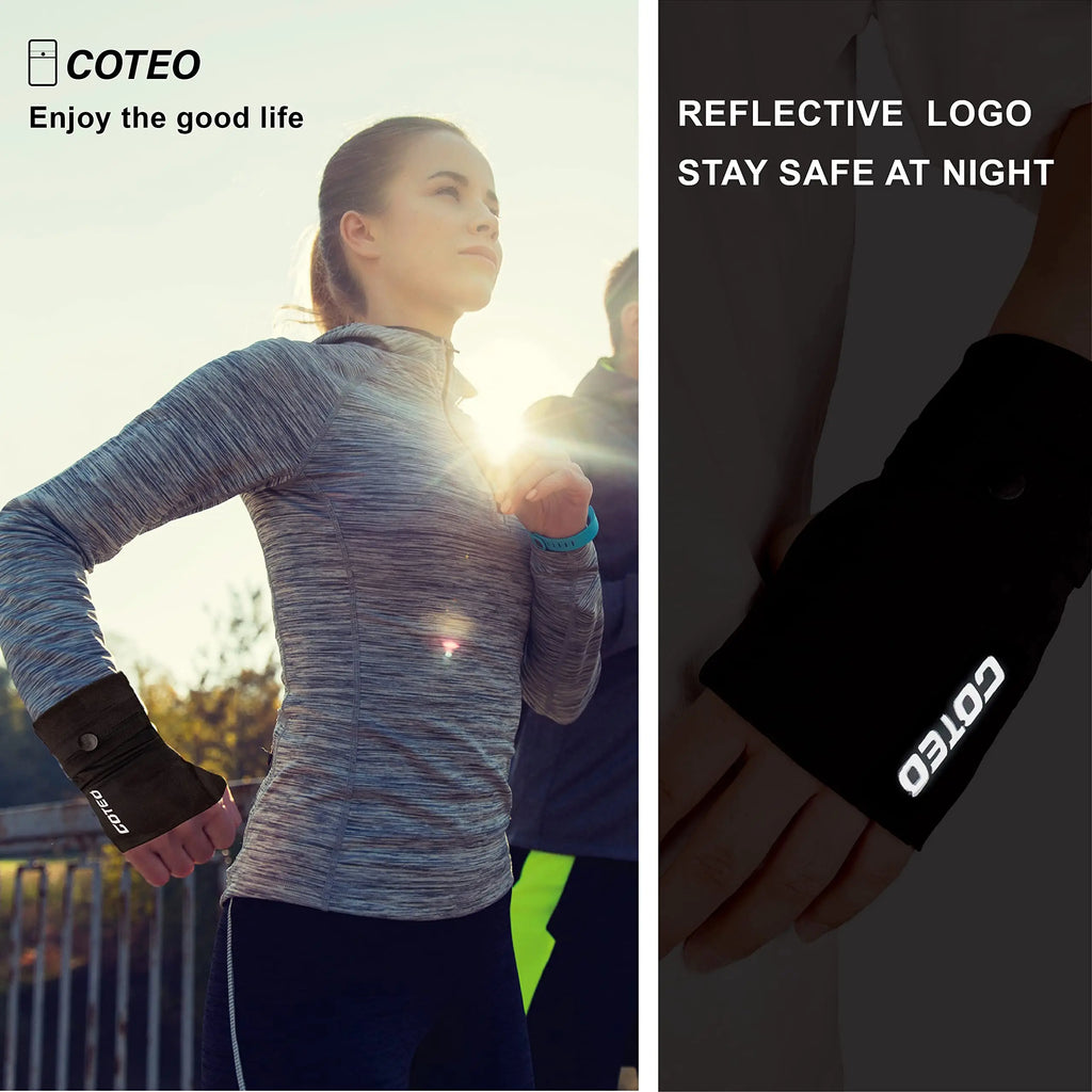 Adjustable Athletic Sanctuary sports running phone armband holding a smartphone, designed for gym and jogging activities.