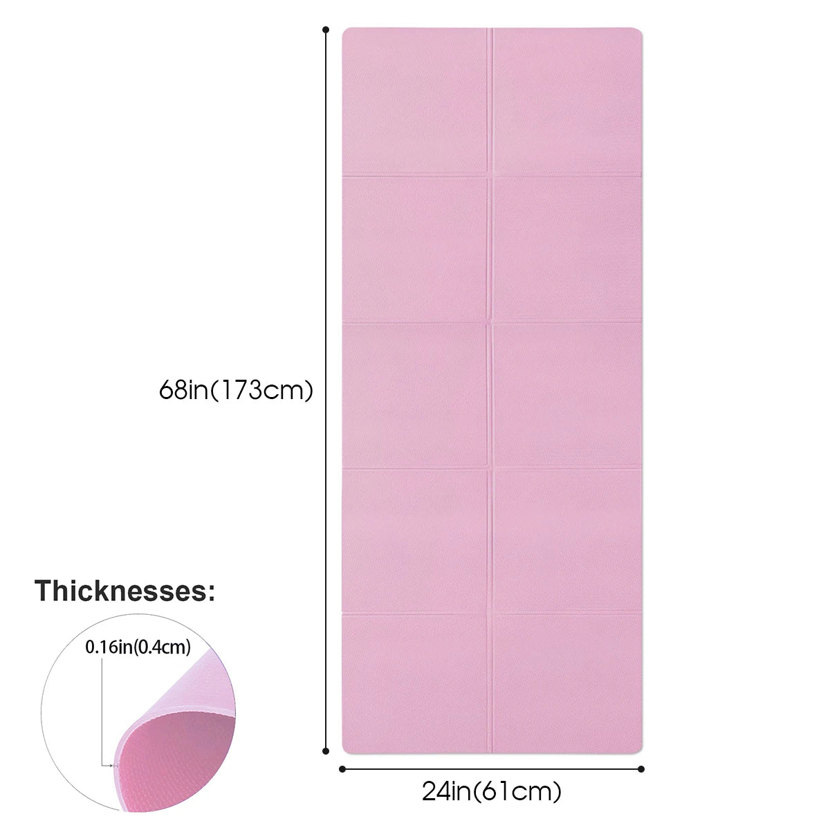 4mm EVA yoga mat by Athletic Sanctuary showing anti-slip surface, ideal for exercise, Pilates, and fitness workouts.