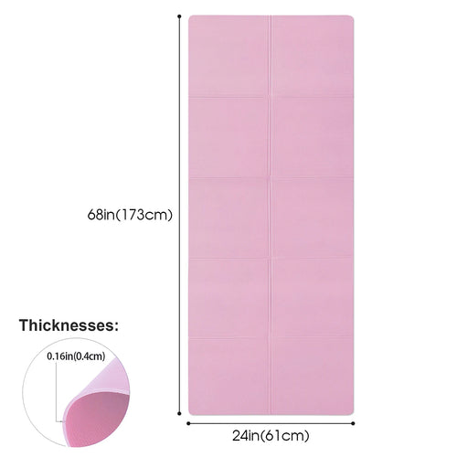 4mm EVA yoga mat by Athletic Sanctuary showing anti-slip surface, ideal for exercise, Pilates, and fitness workouts.