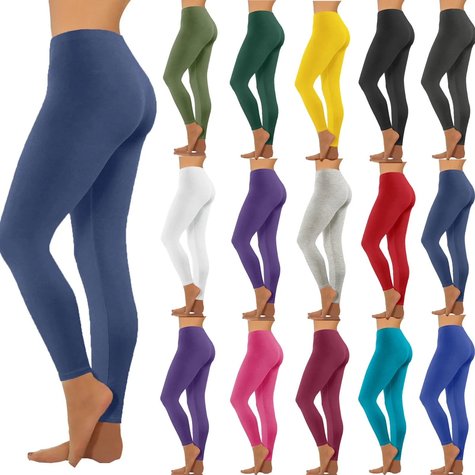 Women’s seamless high waist gym leggings with hip lift and tummy support, designed for comfortable active wear by Athletic Sanctuary.