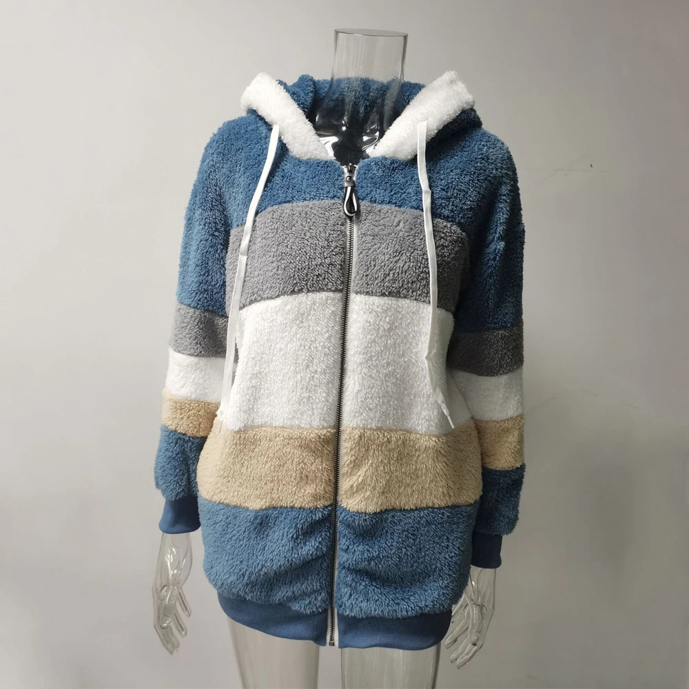 Women’s essential oversized coat by Athletic Sanctuary, warm zip-up comfort layer, with a cozy, relaxed fit and stylish design.