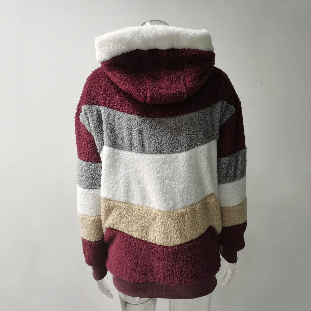 Women's Athletic Sanctuary oversized coat with warm zip-up design, featuring a comfortable, relaxed fit ideal for layering and cold weather.