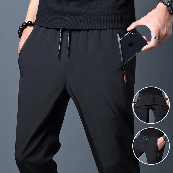 Men’s Slim Fit Casual Joggers – Straight Leg Elastic Waist Pants