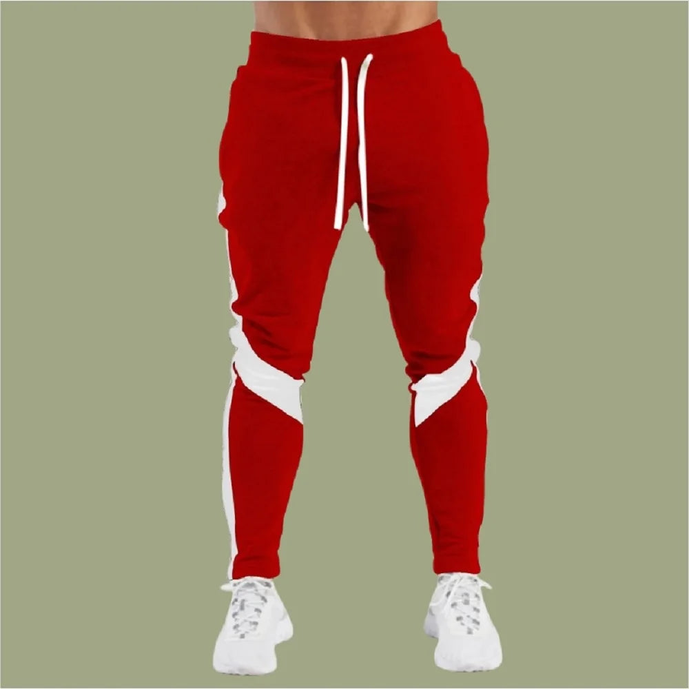 Men’s skinny gym joggers from Athletic Sanctuary, plush casual sportswear sweatpants with a fitted design, shown in black fabric.