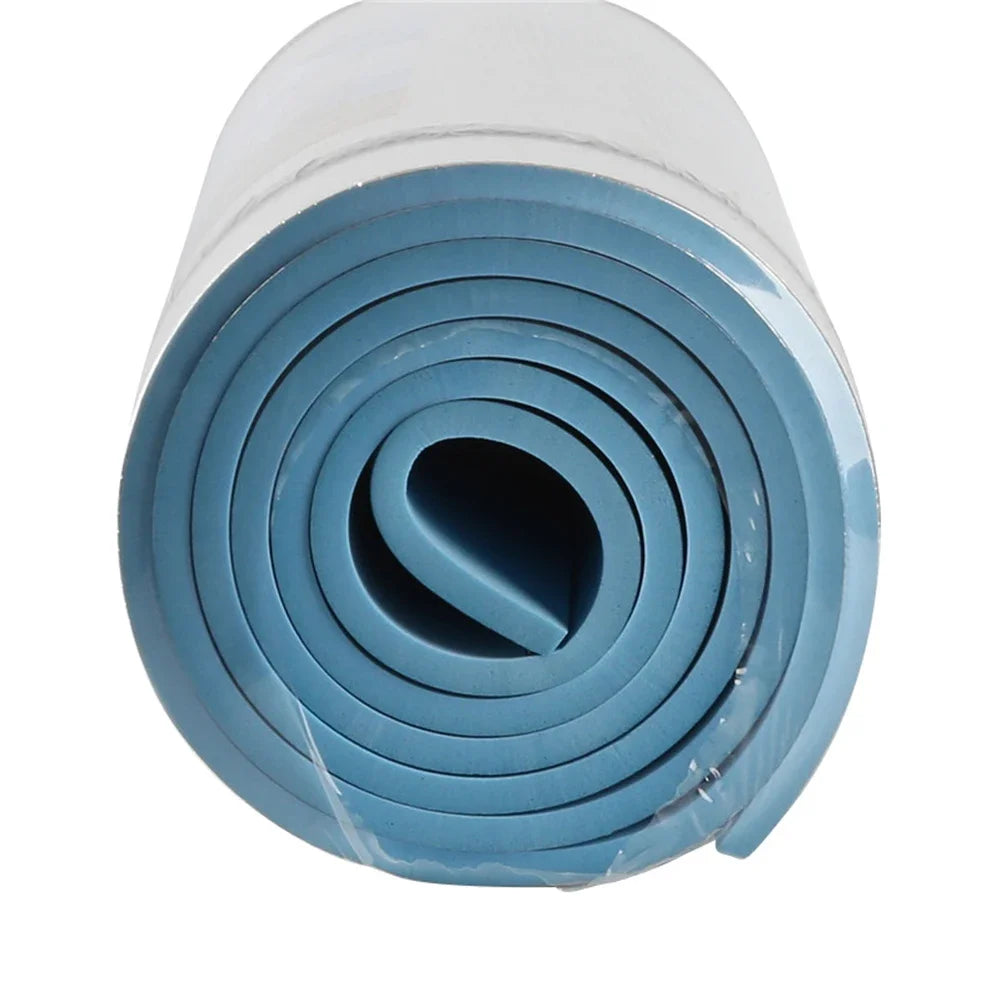 Athletic Sanctuary EVA exercise mat, moisture-proof yoga and camping mat, 1800x500x6mm, shown rolled out on a surface
