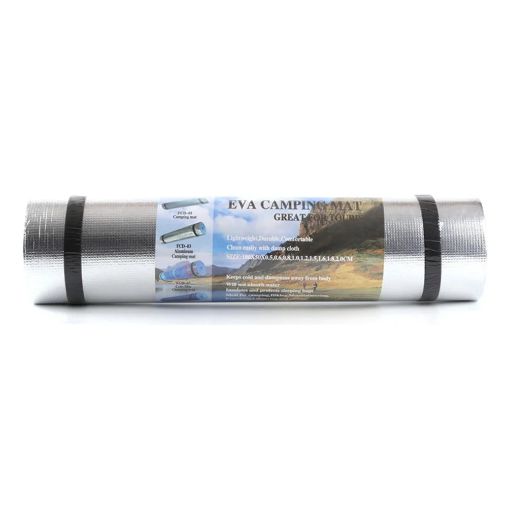 Athletic Sanctuary EVA exercise mat 1800x500x6mm, moisture-proof yoga and camping mat on a white background.