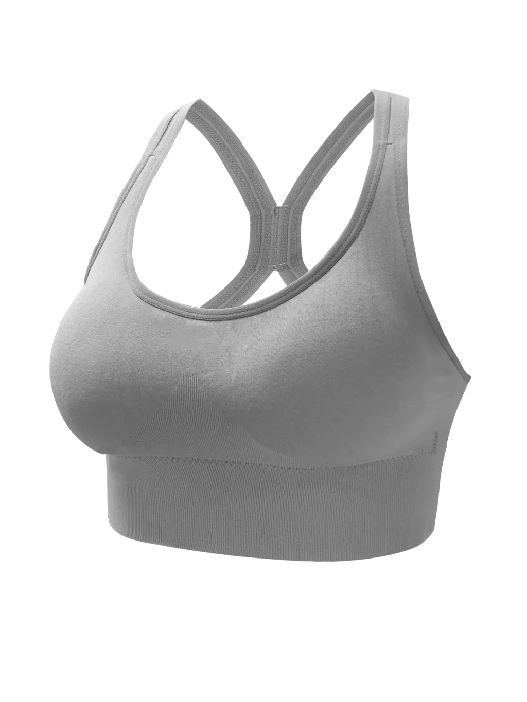 Women's ribbed seamless crop tank top by Athletic Sanctuary, shown in a close-up of the fitted, stretchy ribbed fabric.