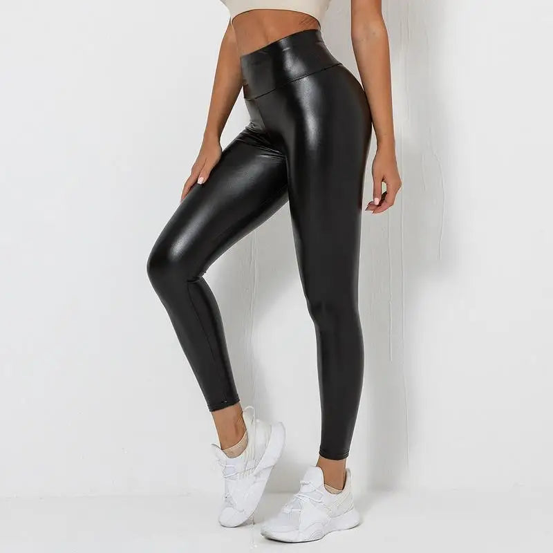 Women's high waist yoga leggings by Athletic Sanctuary, stretchy fitness pants ideal for running and workouts.