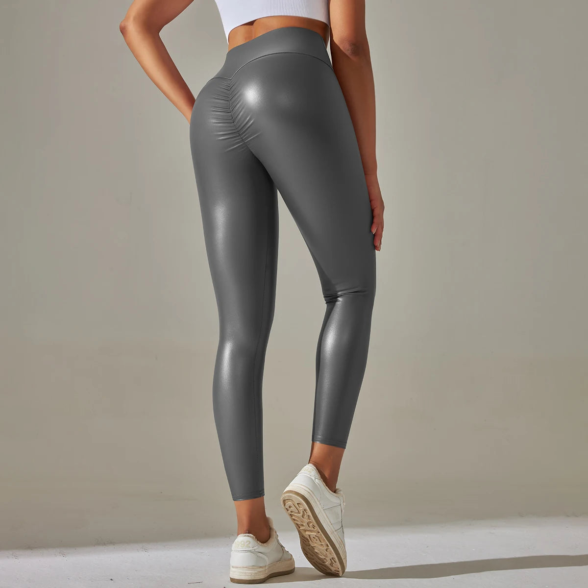Women’s high waist yoga leggings by Athletic Sanctuary, featuring stretchy fabric and a sleek fit for running and fitness activities.