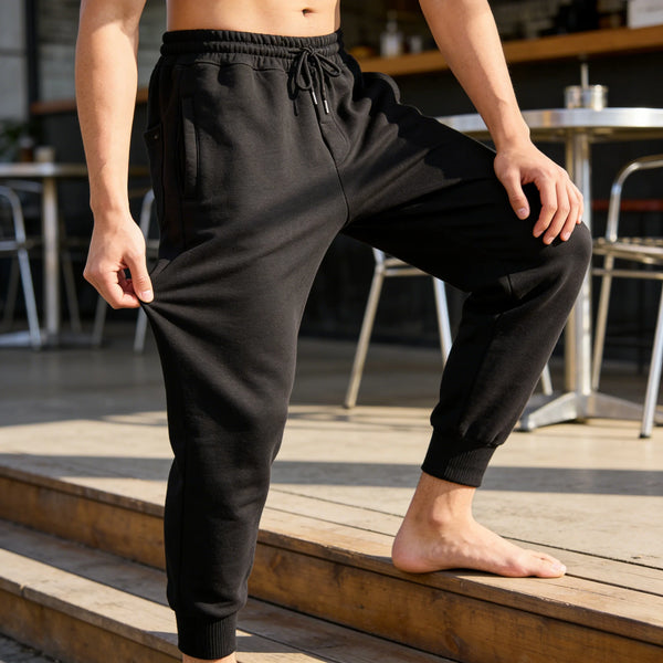 Men’s Fleece-Lined Athletic Joggers – Loose Fit Training Sweatpants