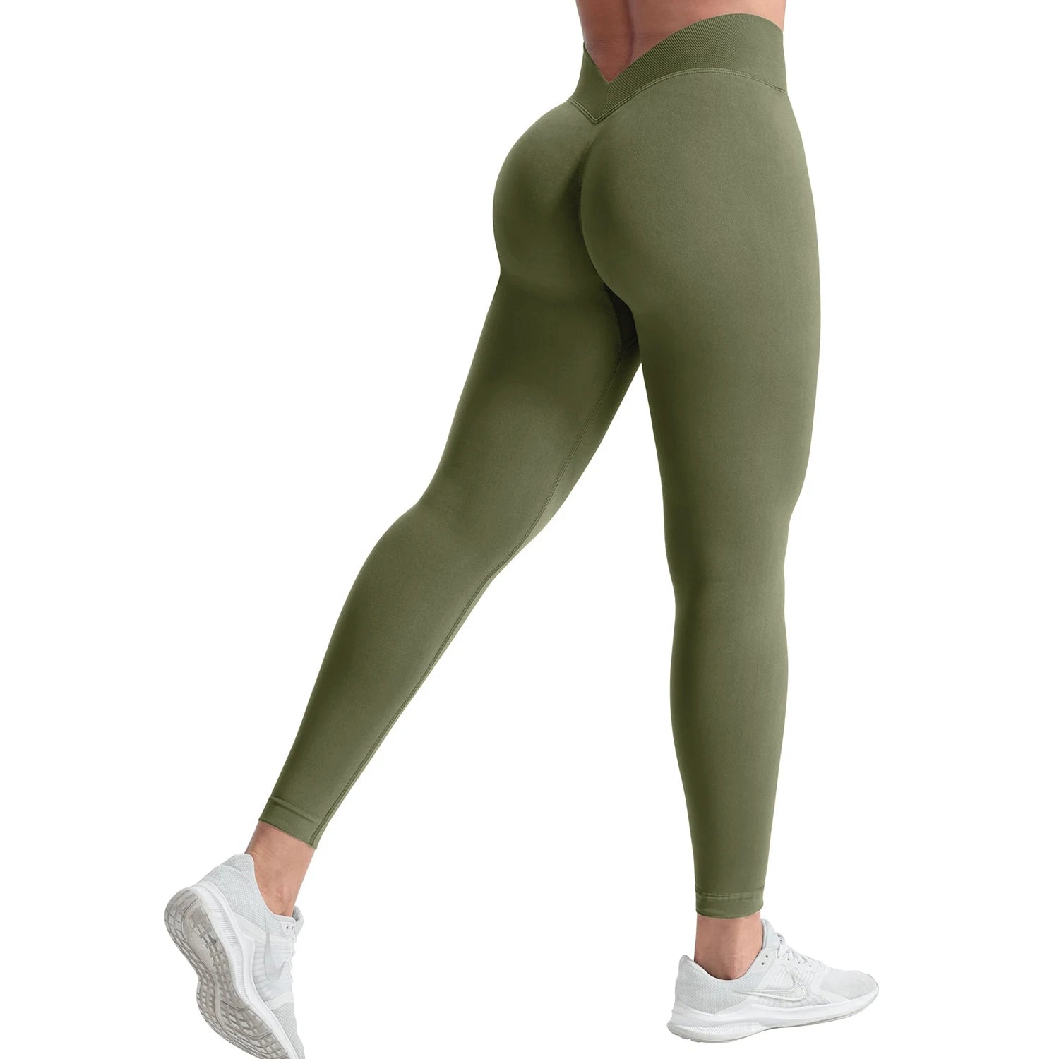 Women's high waist butt lift yoga leggings from Athletic Sanctuary, black fitness tights with supportive stretch and contouring fit.
