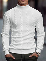 Men’s vintage slim fit knit sweater with high collar, Athletic Sanctuary winter pullover, cozy and stylish for cold weather.