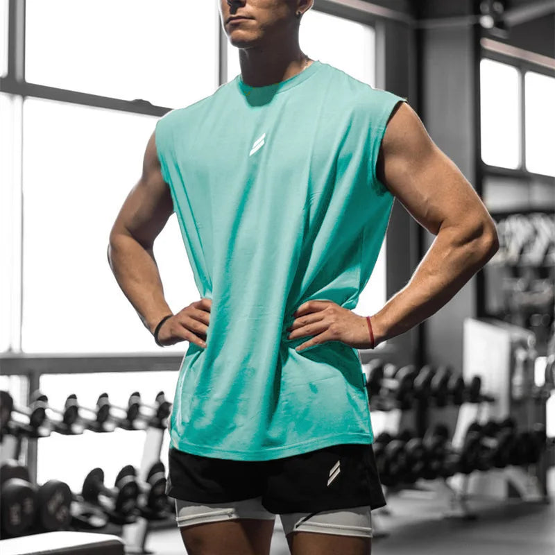 Men’s Athletic Sanctuary mesh gym tank top, quick-dry sleeveless fitness vest with breathable fabric for workout comfort.