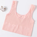 Women’s seamless ribbed wireless sports bra crop top by Athletic Sanctuary, shown in a fitted, ribbed design with supportive straps.