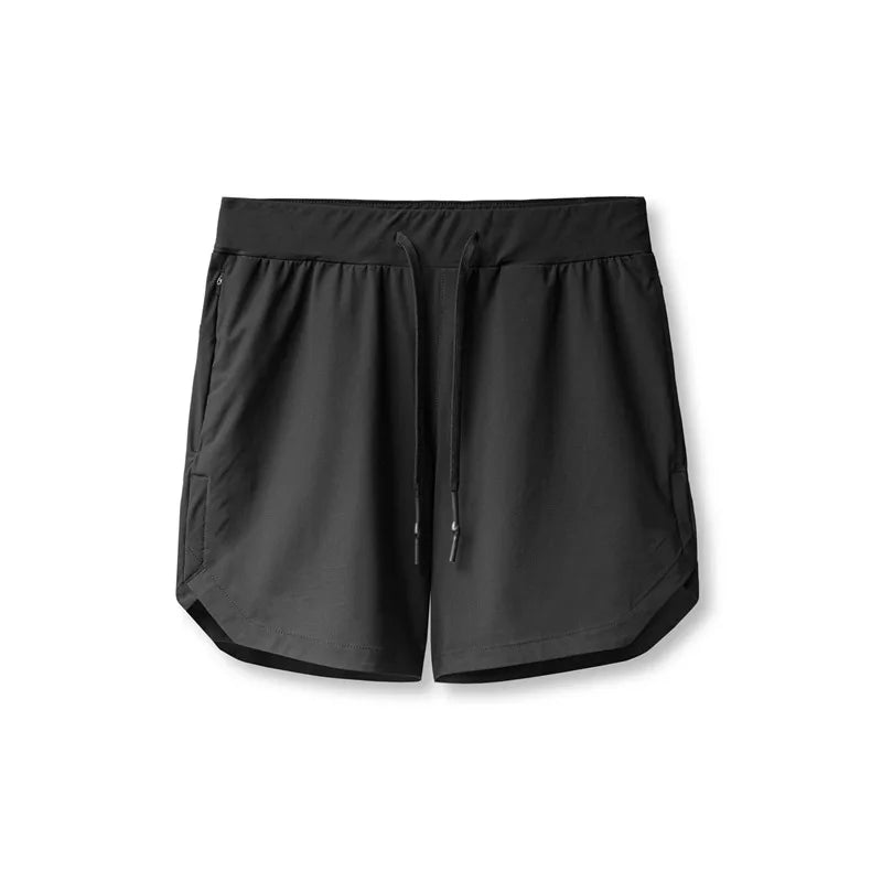 Men’s athletic performance shorts by Athletic Sanctuary, quick-dry fabric, designed for training and casual wear, black color.