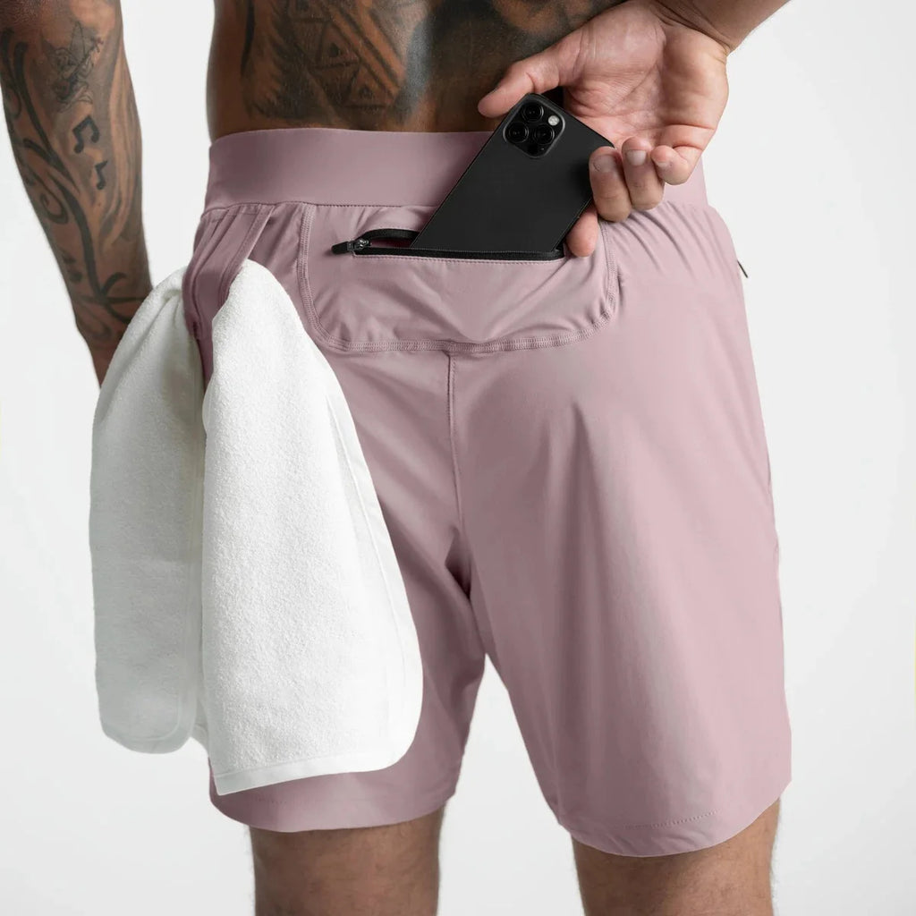 Men’s quick-dry performance shorts by Athletic Sanctuary, designed for training and casual wear, with breathable fabric and athletic fit.
