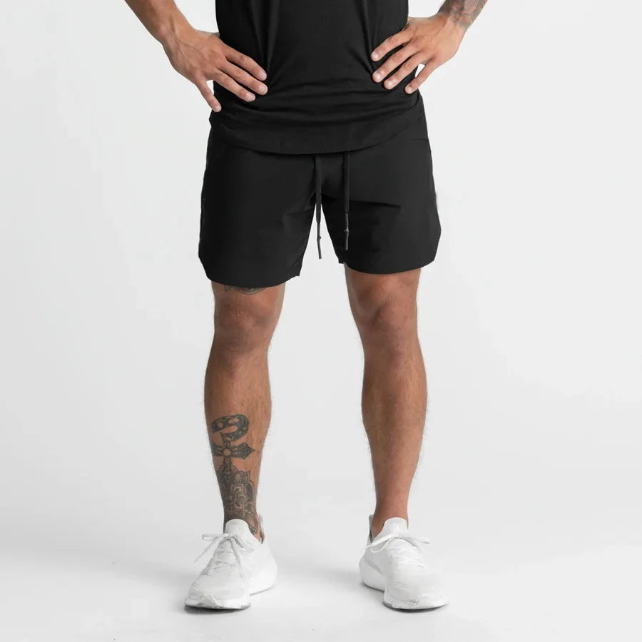 Men's quick-dry performance shorts by Athletic Sanctuary, featuring lightweight fabric, elastic waistband, and breathable design for training.