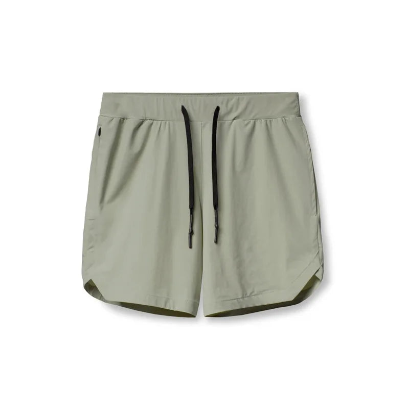 Men's Athletic Sanctuary quick-dry performance shorts with athletic fit, shown in navy color, designed for training and daily wear.
