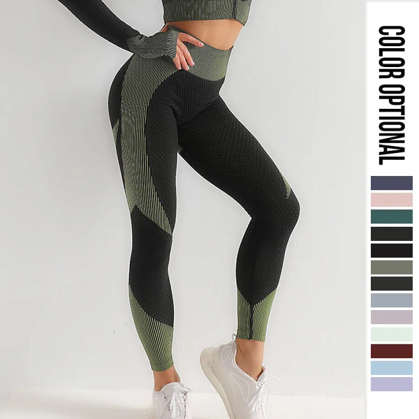 Women’s seamless peach lift leggings by Athletic Sanctuary, high waist yoga tights designed for running and training.