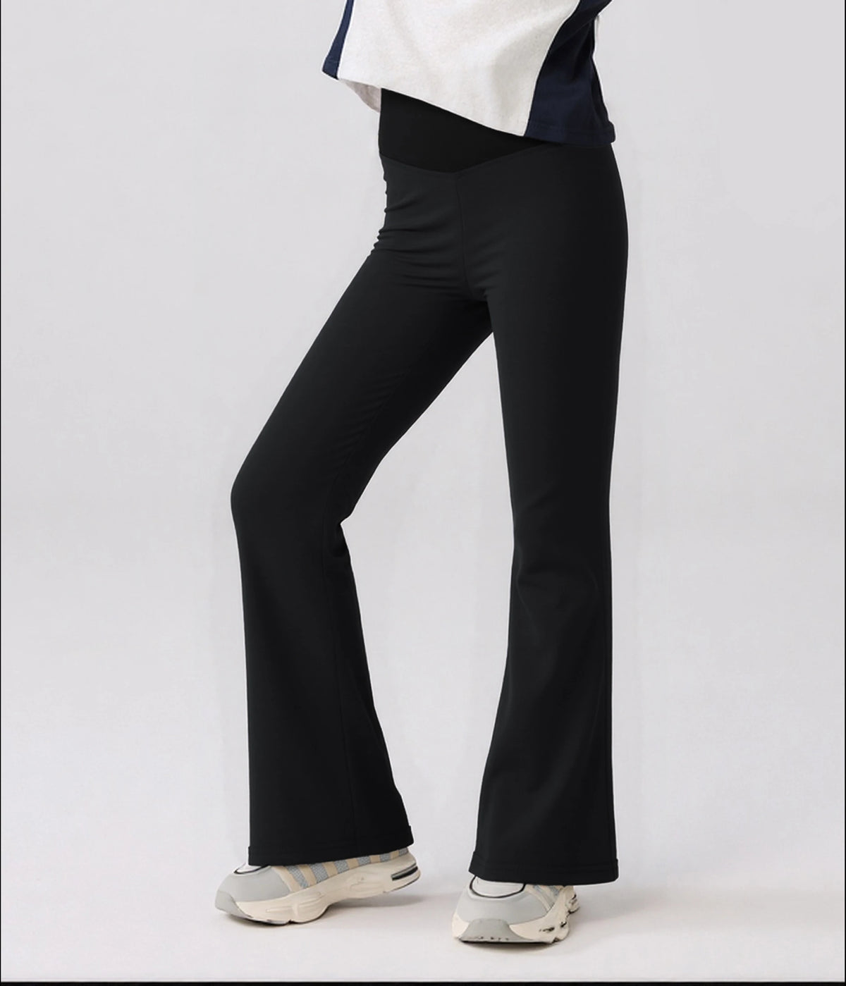 Girls’ high-waist flared leggings by Athletic Sanctuary featuring stretchy, comfortable fabric for everyday movement.
