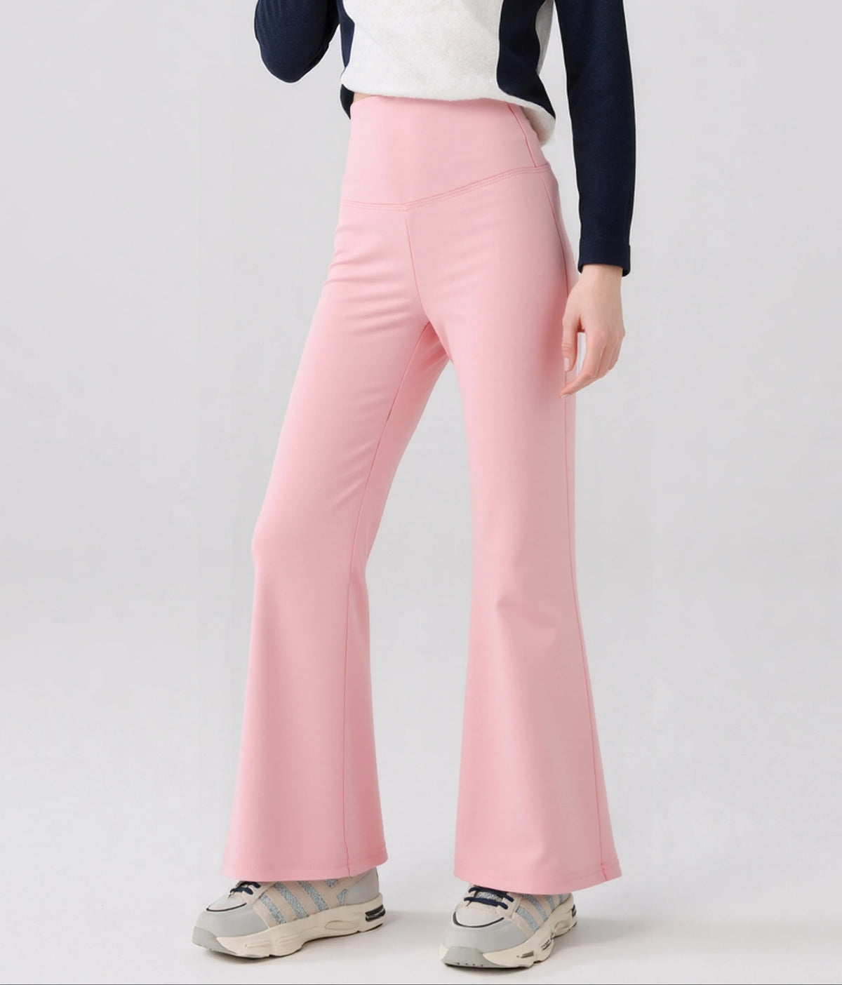 Girls’ high-waist flared leggings from Athletic Sanctuary, made of stretch fabric, designed for comfort and everyday movement.