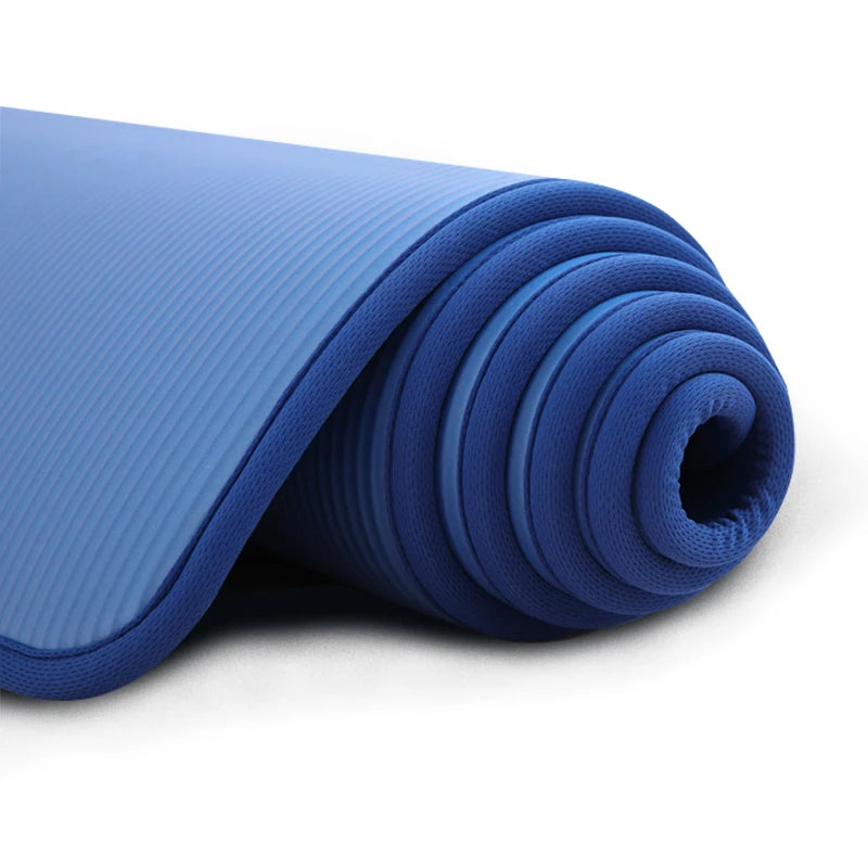 Athletic Sanctuary 10mm extra thick non-slip yoga mat with textured surface for Pilates and workout exercises.