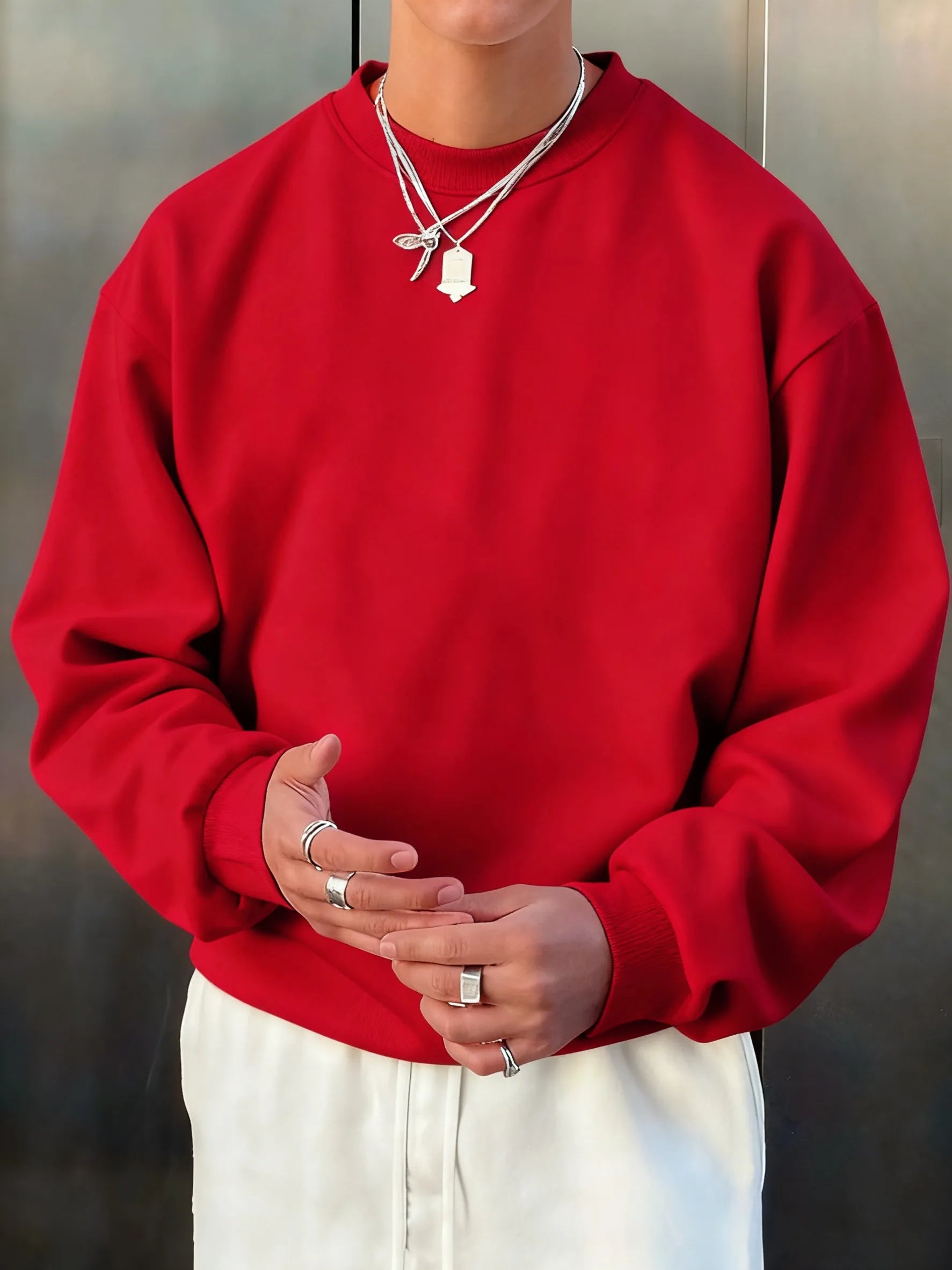 Men’s Athletic Sanctuary fleece pullover sweatshirt, soft casual streetwear top with a cozy fit and comfortable fabric.